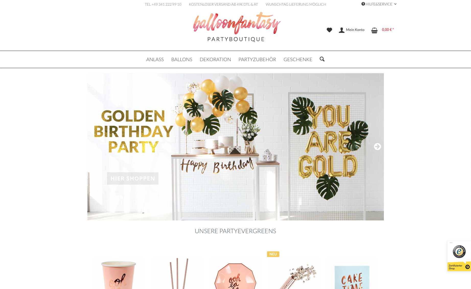 BalloonFantasy — Screenshot von der bisherigen Browserlife-Website